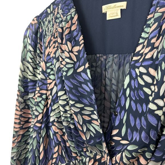 Shoshanna Tiered Embroidered Zanita Multicolor Long Sleeve Midi Dress Size 2 - Picture 16 of 16